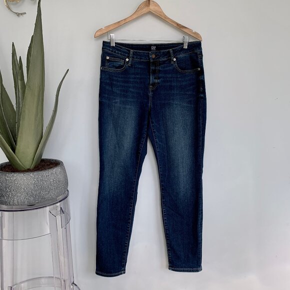 Gap Mid Rise Curvy True Skinny Jeans Dark Indigo 32 / 14 - Picture 7 of 11